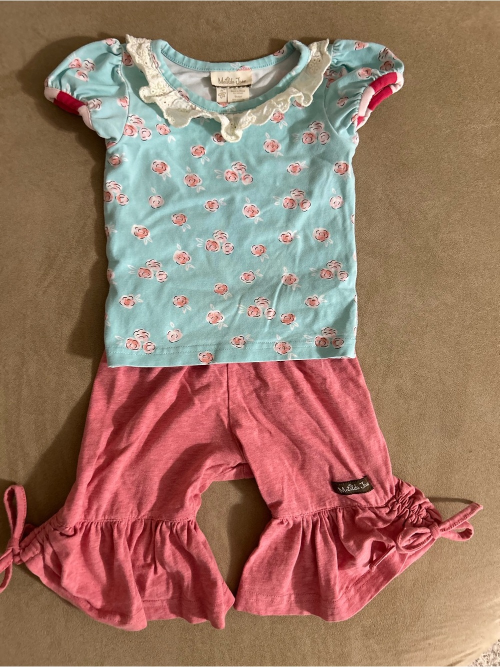 Matilda Jane Posey Tee Set From It’s A Wonderful Parade Collection Sz 12 Months